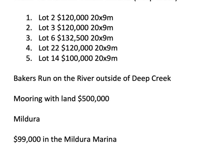 Mooring Echuca Deep Creek Midura