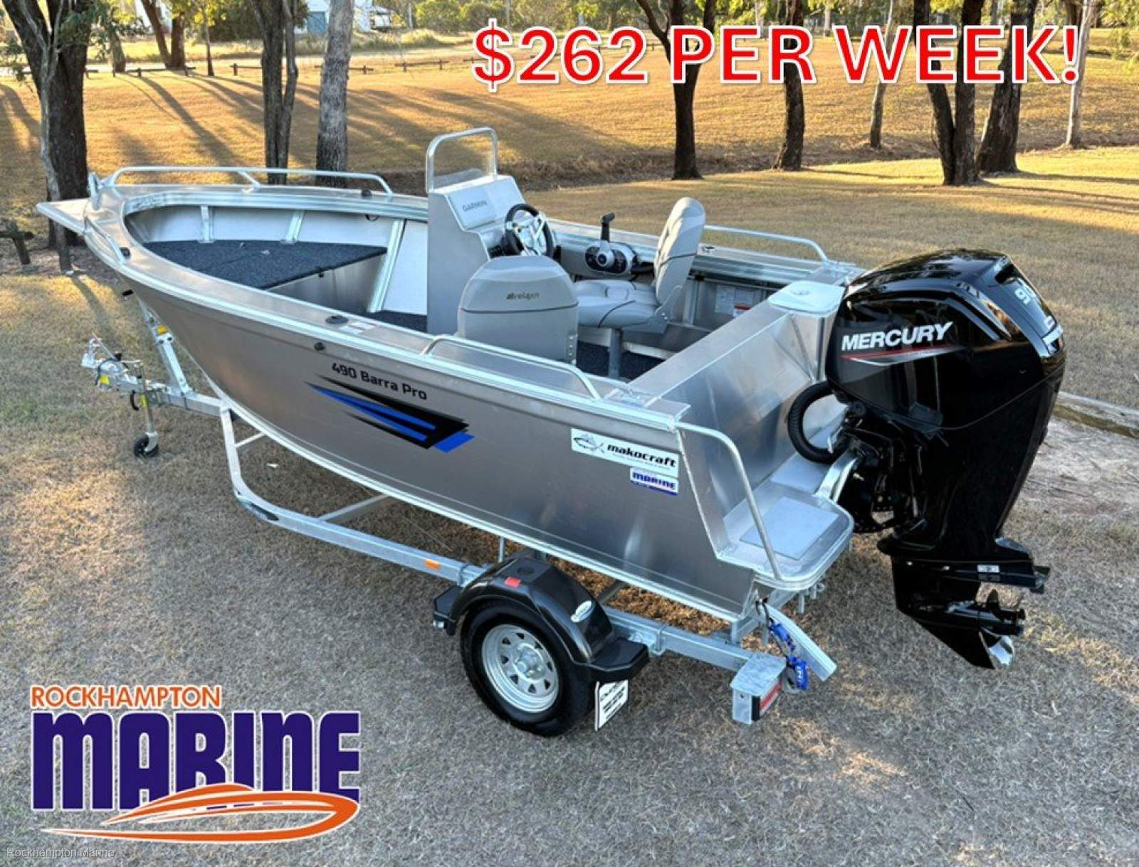 Makocraft 490 Barra Pro Side Console BOAT PACKAGE IN STOCK AND ON SALE NOW!!!