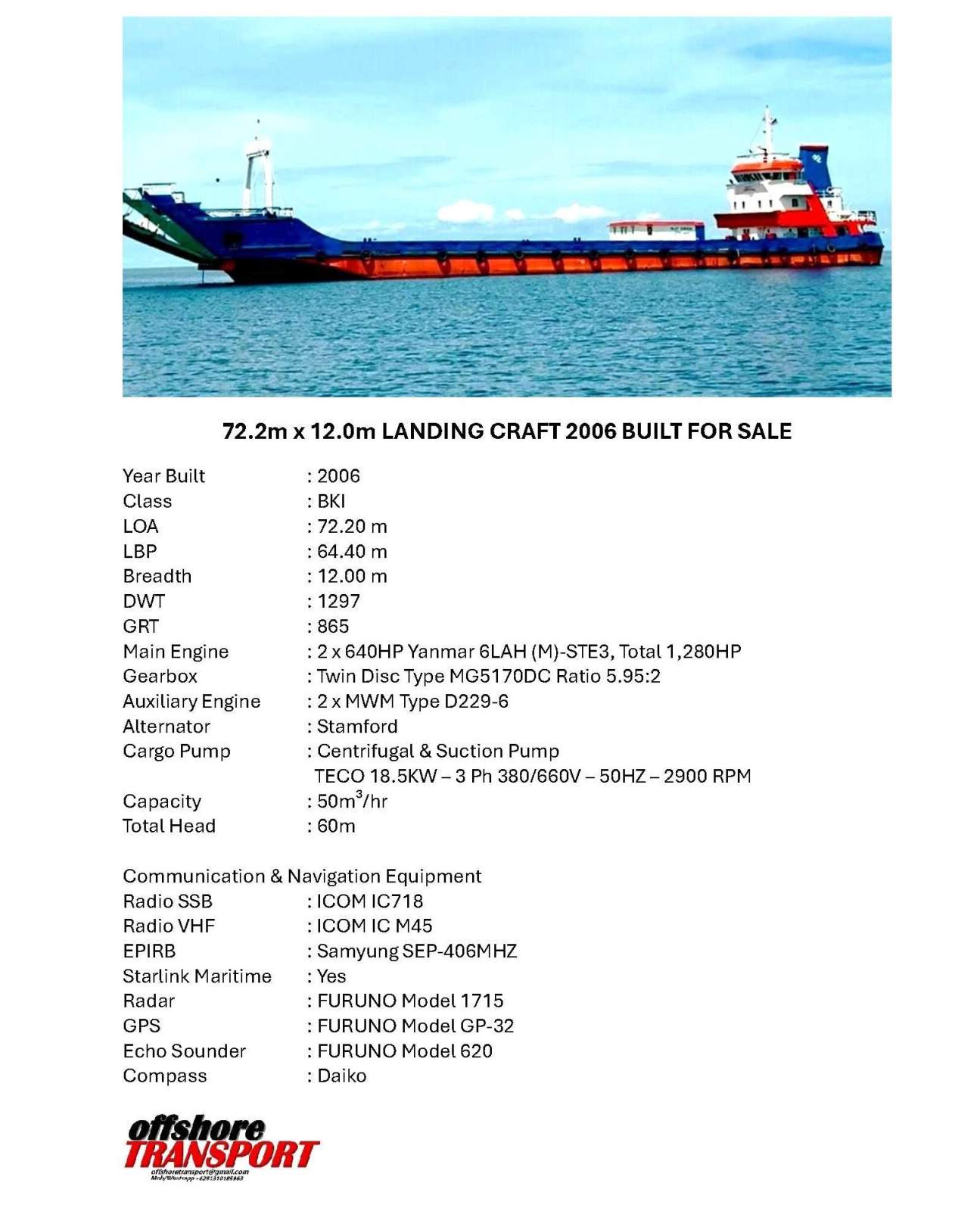 72.2m Landing Craft