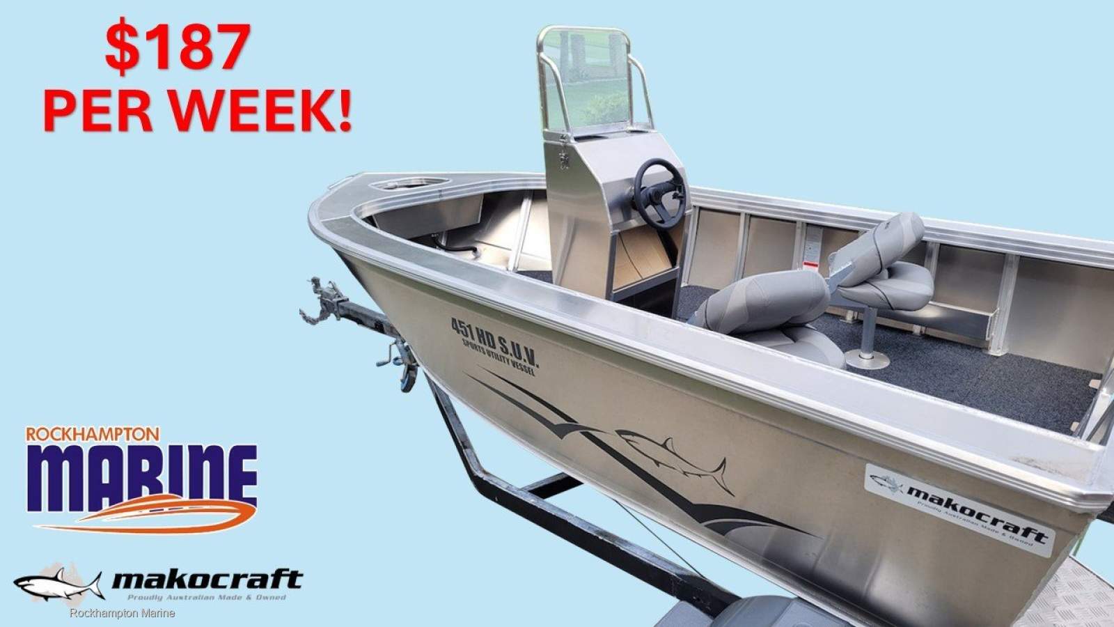 Makocraft 451 HD SUV BOAT PACKAGE FROM ROCKHAMPTON MARINE!!!