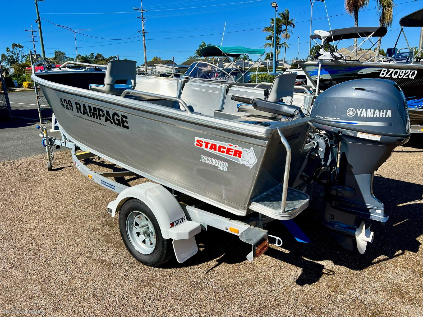 Stacer 429 Rampage Tiller Steer with Revolution Hull