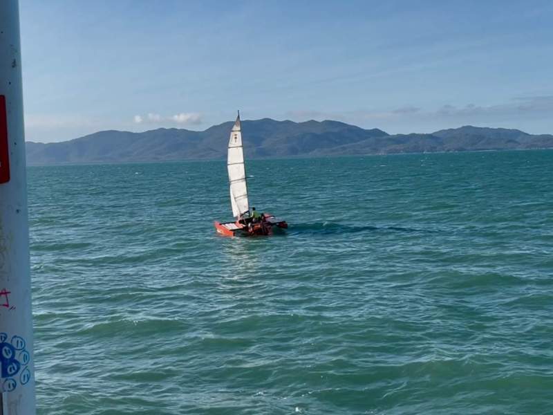 Haines Hunter Tramp Trailer Sailer Folding trimaran