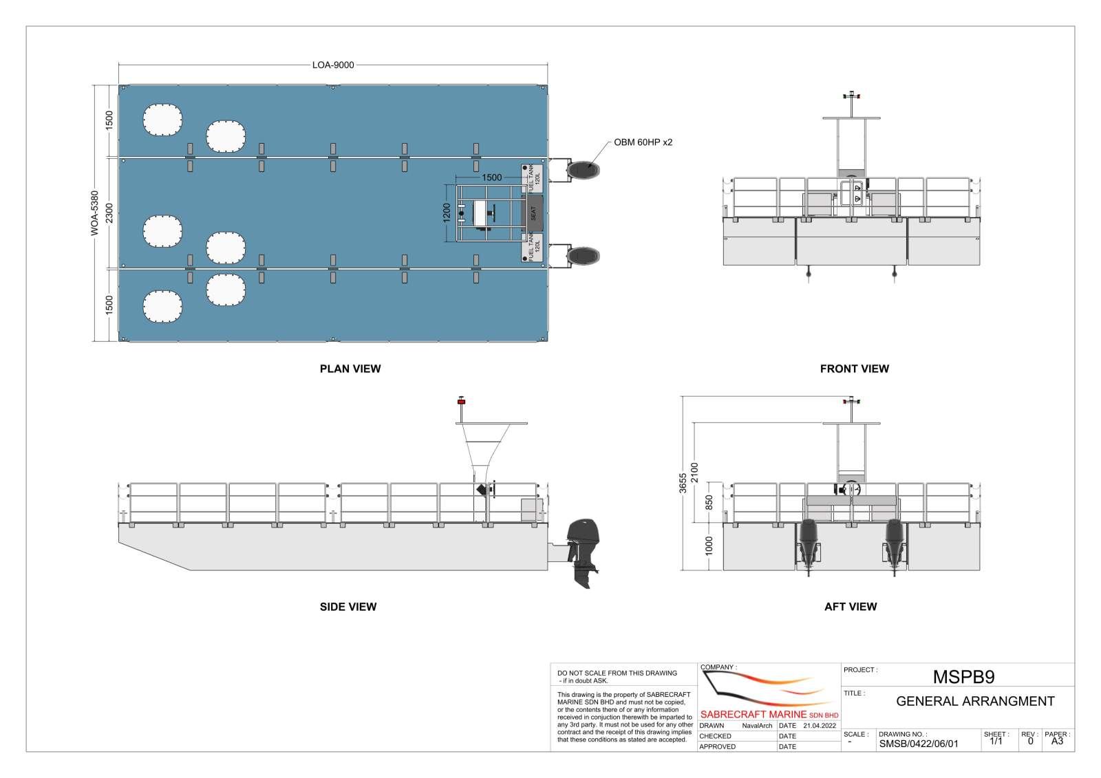 Stalwart Marine SPMB9000 -9.00 Metre Self Propelled Modular Barge With Ramp