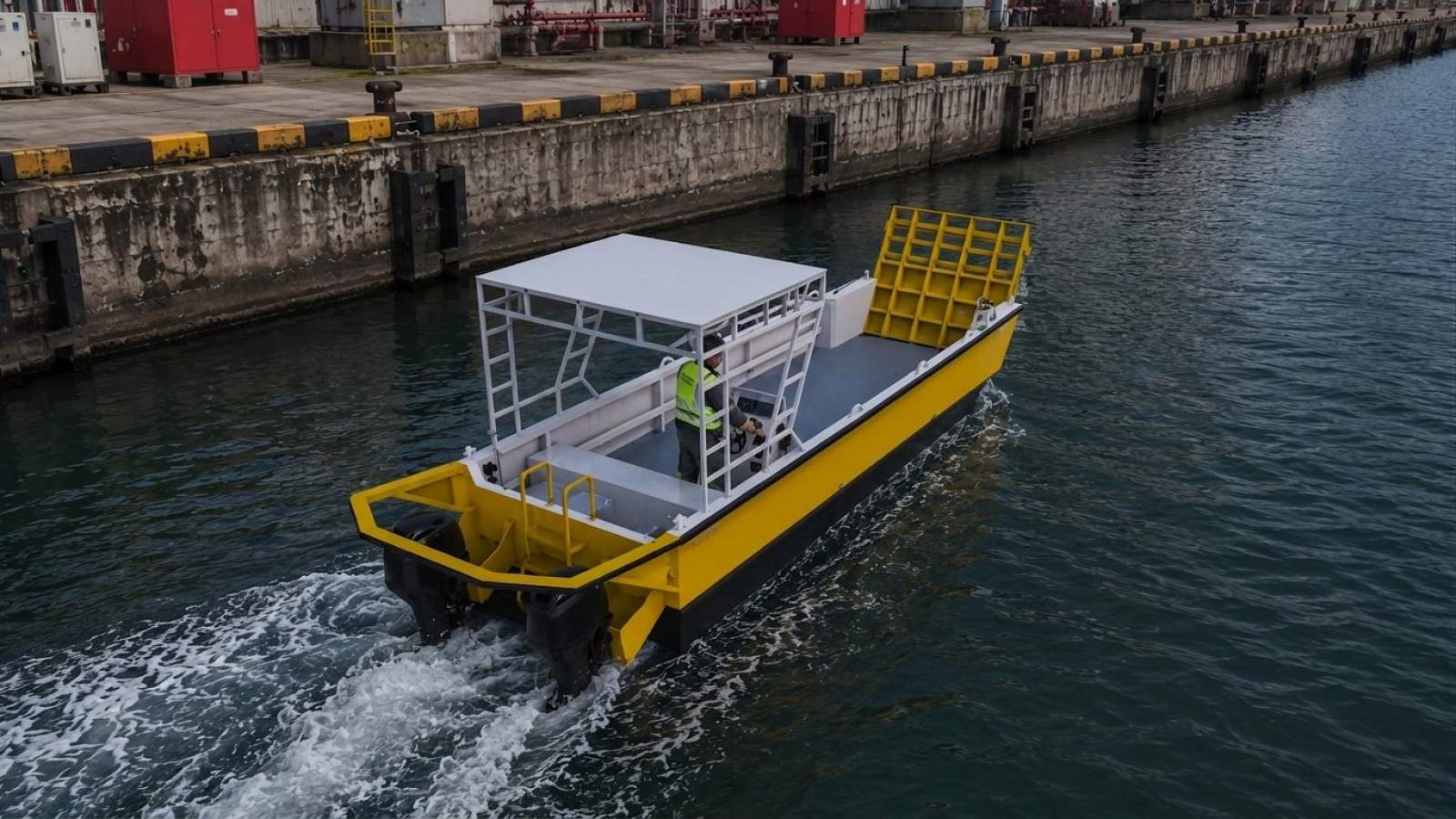 Stalwart Marine WBCR7400 Catamaran Work Boat With Ramp