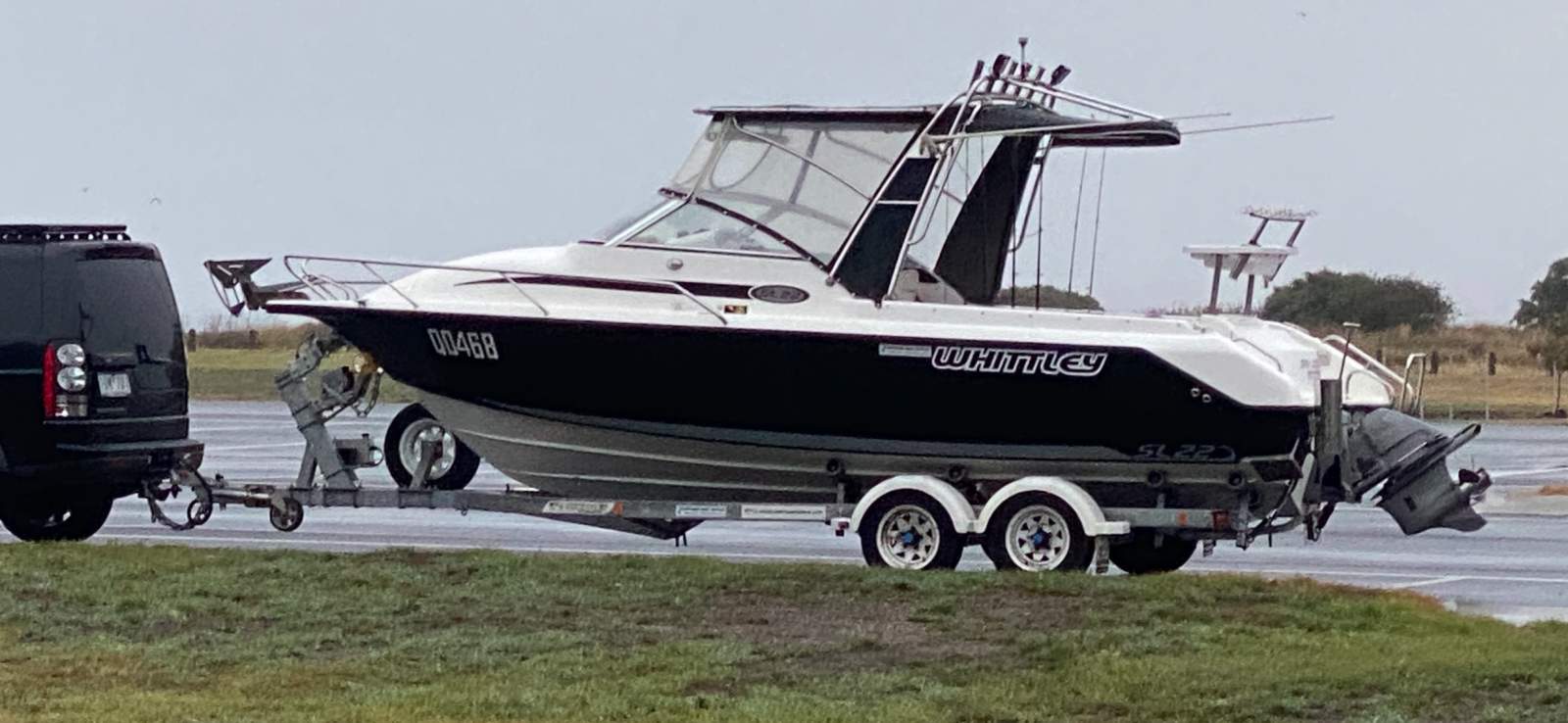 Whittley SL 22 Sea Legend fishing in comfort with a deep v hull