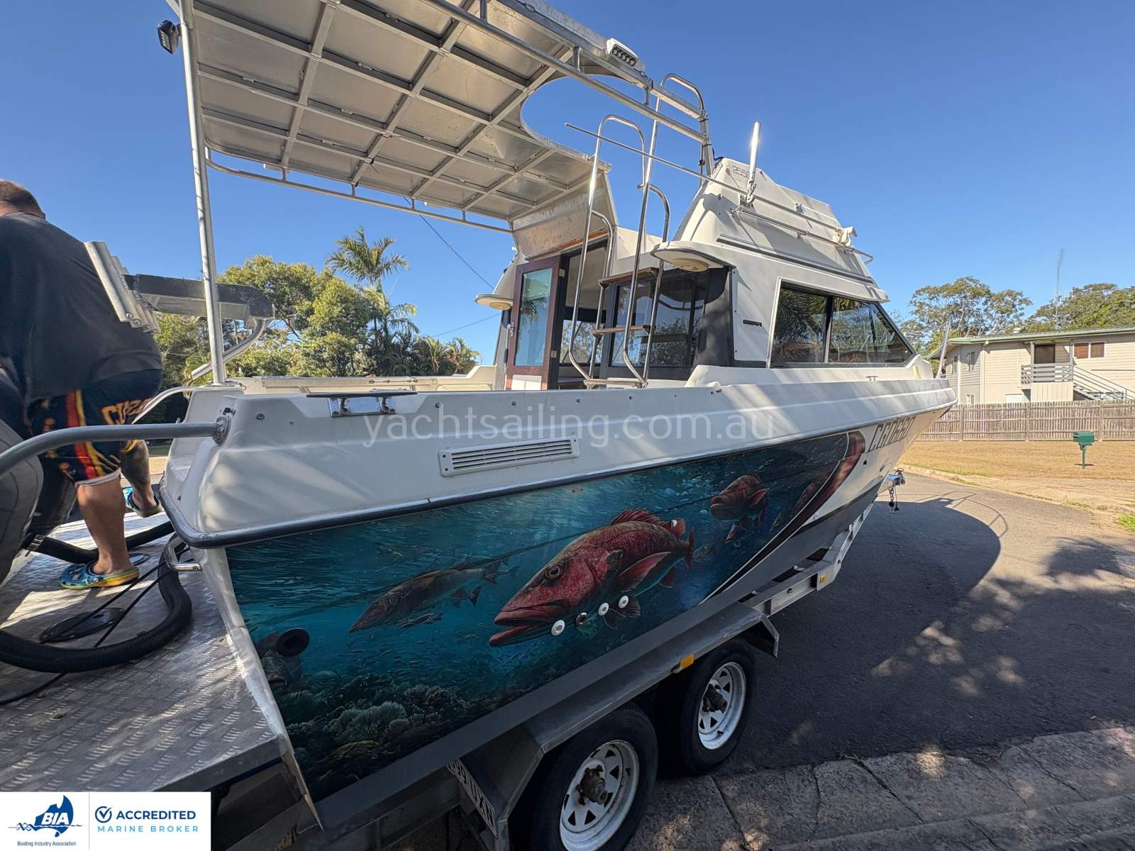 Bayliner 2556 Ciera Command Bridge Converted to outboards