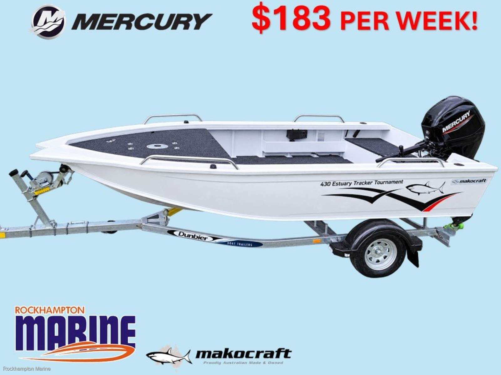 Makocraft 430 Estuary Tracker Tournament BOAT PACKAGE FROM ROCKHAMPTON MARINE!!!