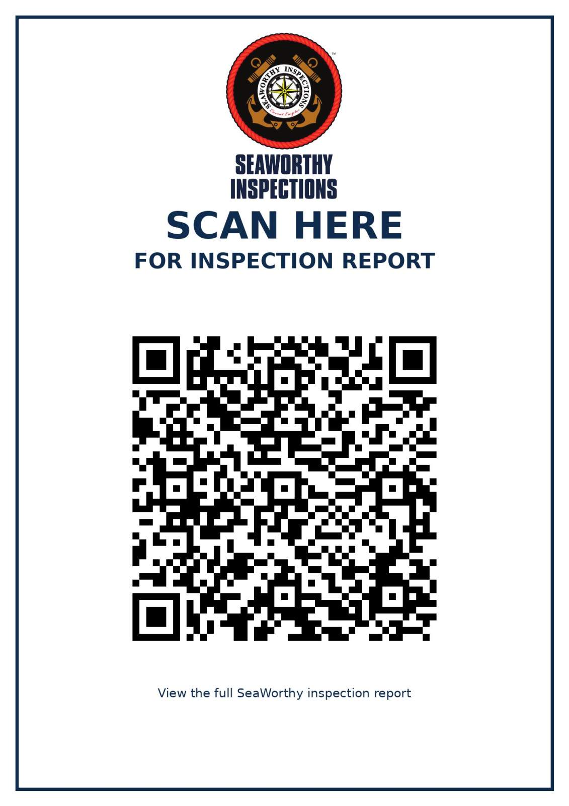 Alufarm Fishing Vessel - Seaworthy Inspection Report Attached