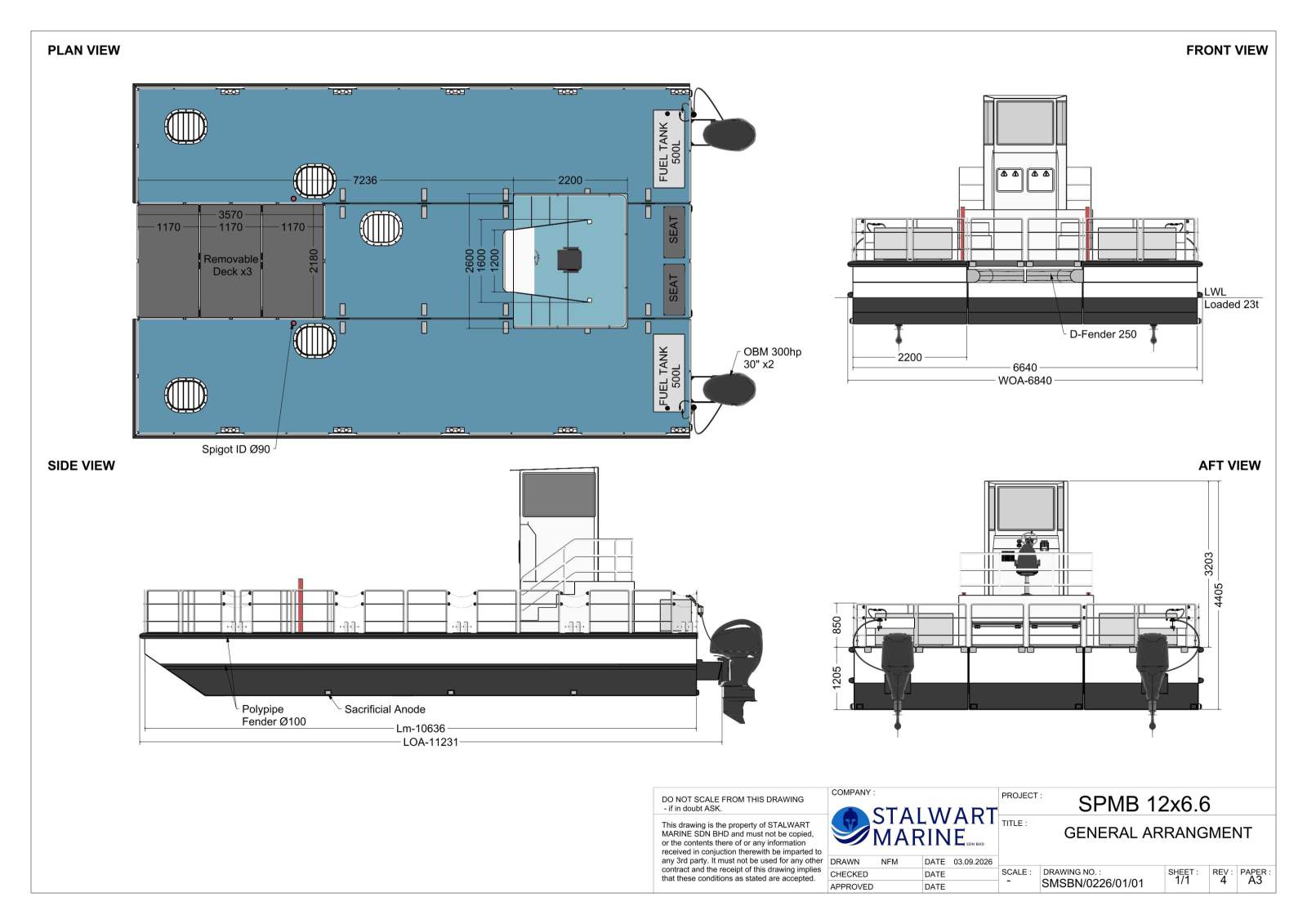 Stalwart Marine Barge SPB12 Pile Barge