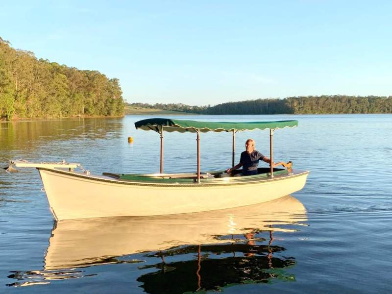 Pompei Classic Electric Huon Pine Day Boat