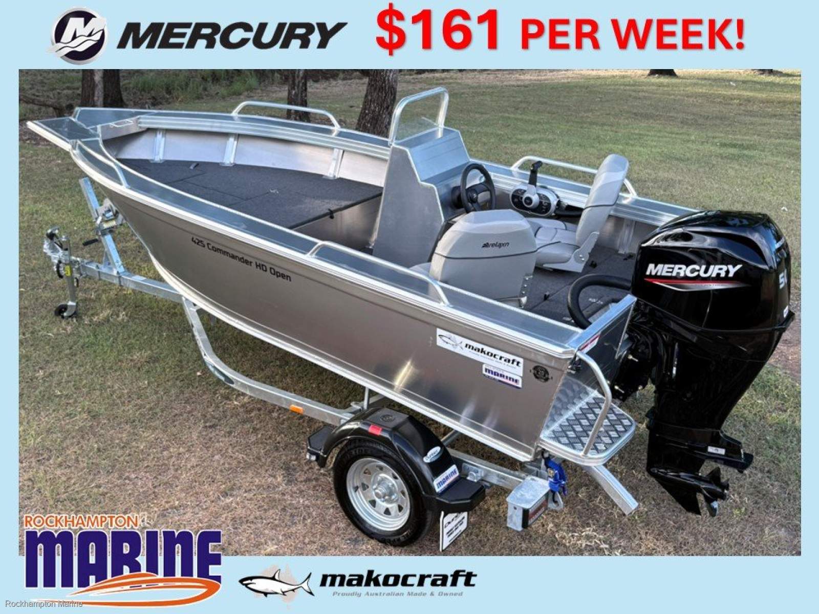 Makocraft Commander 425 Hd Open Side Console BOAT PACKAGE FROM ROCKHAMPTON MARINE!!!