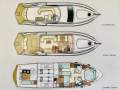 Majesty Yachts 50 - 3 CABIN LAYOUT