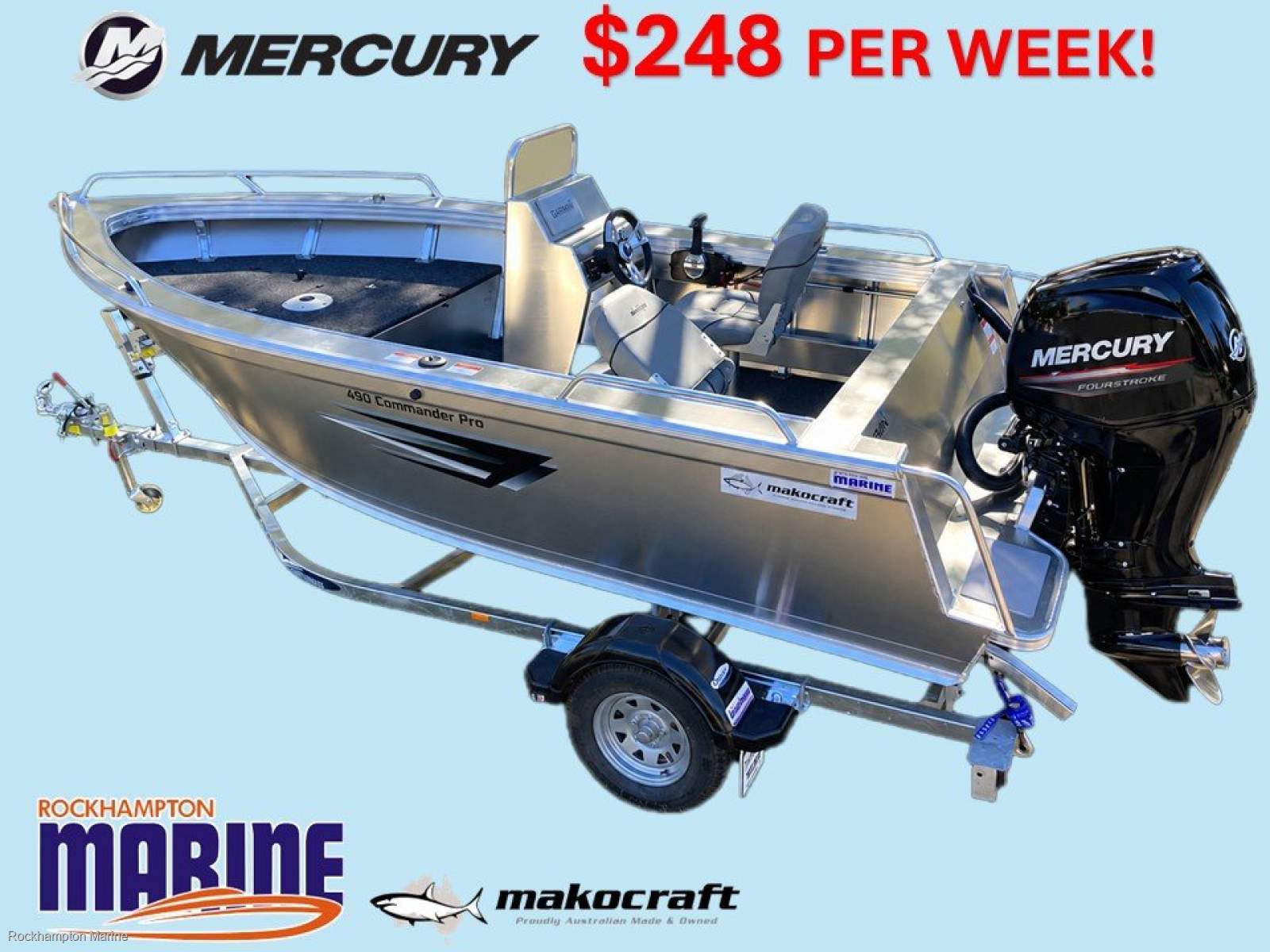Makocraft 490 Commander Pro Side Console BOAT PACKAGE FROM ROCKHAMPTON MARINE!!!