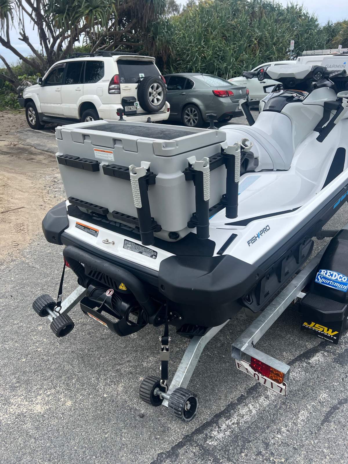 Sea-Doo Fish Pro Scout 130 On trailer