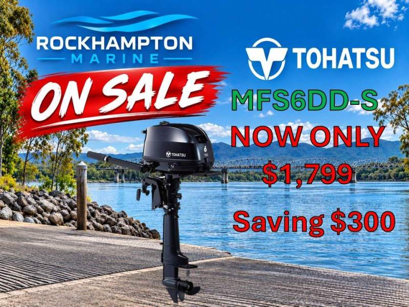 BRAND NEW TOHATSU MFS6 SHORT SHAFT TILLER STEER FOUR STROKE OUTBOARD MOTOR!