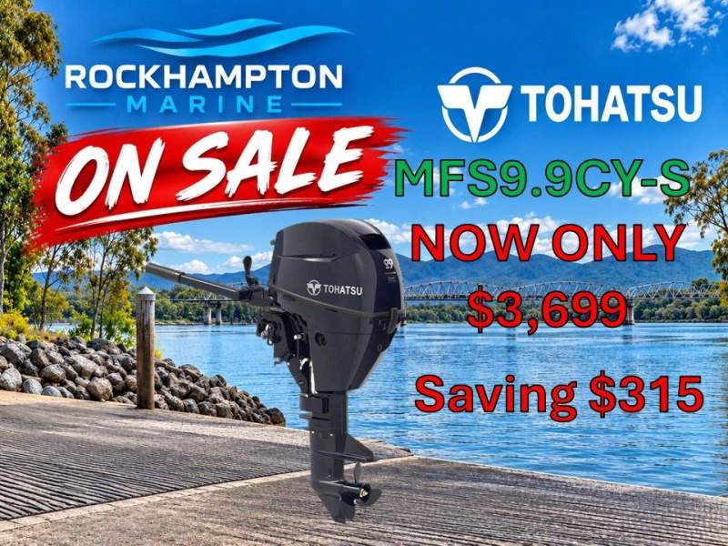 BRAND NEW TOHATSU 9.9HP SHORT SHAFT FOUR STROKE TILLER STEER OUTBOARD MOTOR