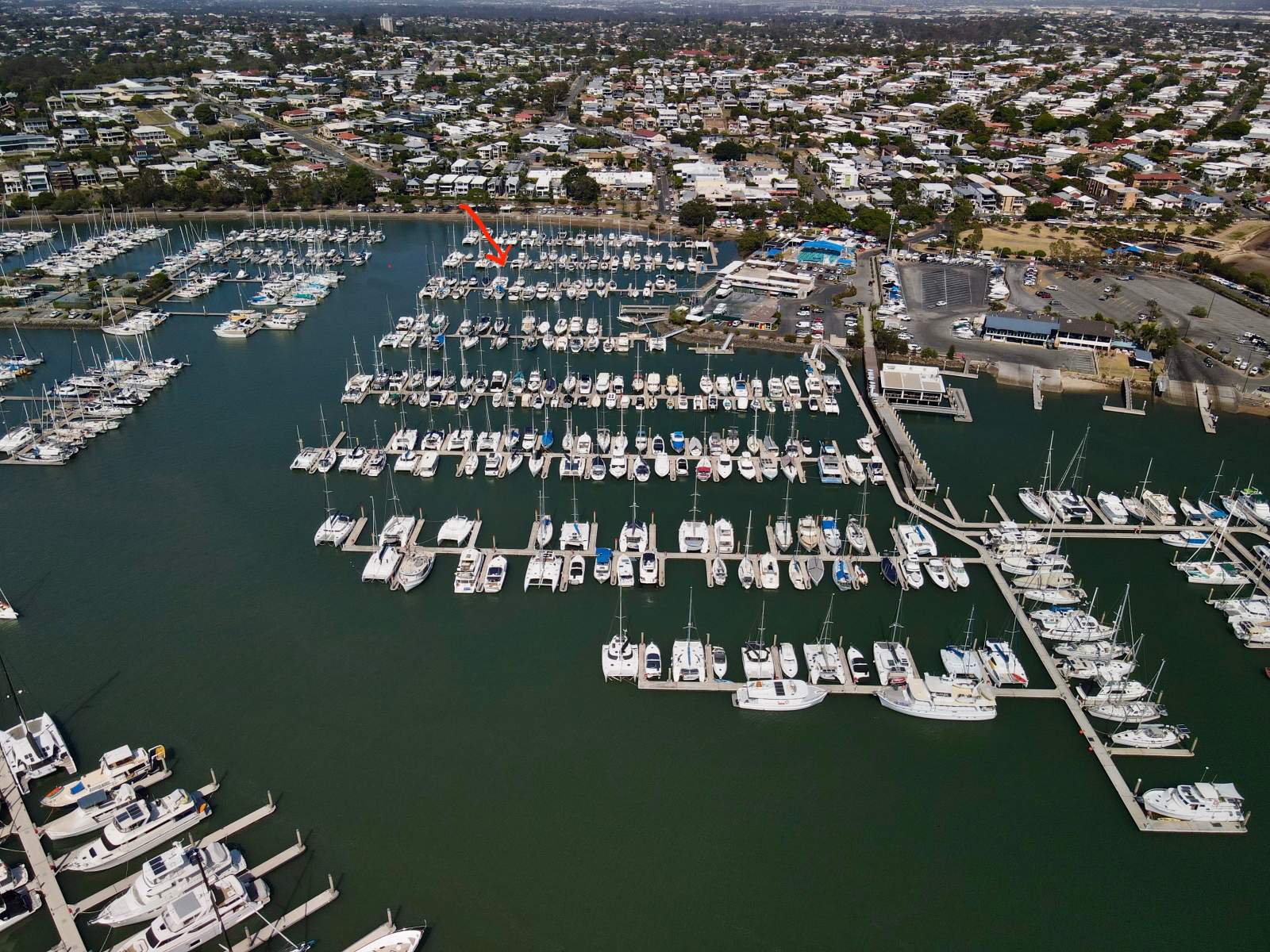 12m multihull berth at Moreton Bay Trailer Boat Club, Manly, QLD.