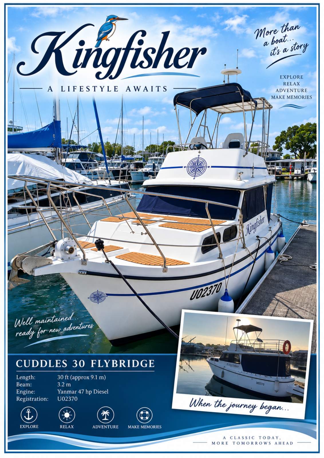 Cuddles 30 Flybridge Cruiser