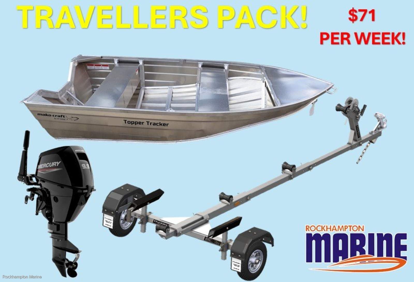 Makocraft 346 Topper Tracker TRAVELLERS BOAT PACKAGE!