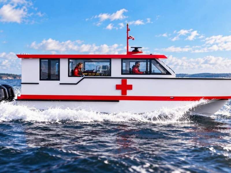 Stalwart Marine Ambulance Rescue Catamaran 11.00 x 3.50 Meter