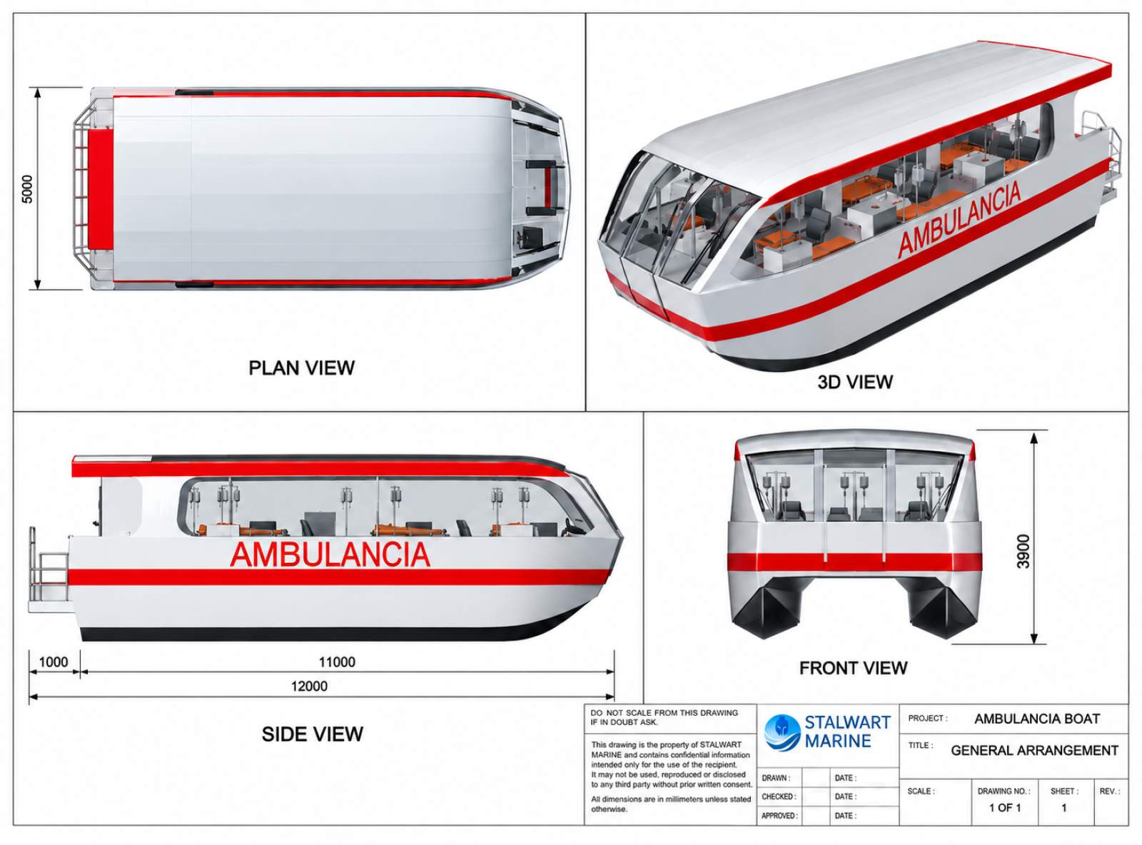 Stalwart Marine Ambulance Rescue Catamaran