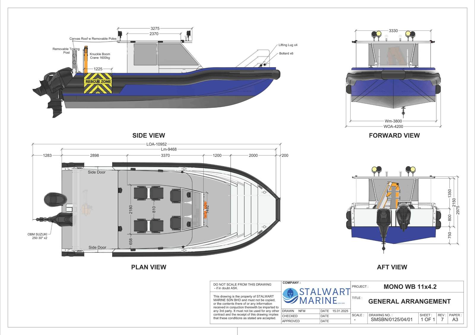 Stalwart Marine CCM11000 Crew Change Work Boat