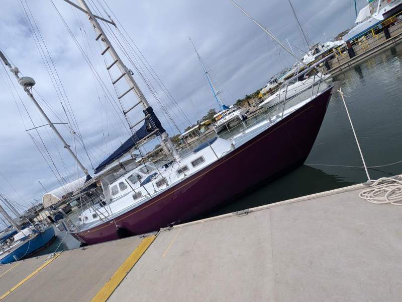 40ft corten steel round bilge center cockpit ketch