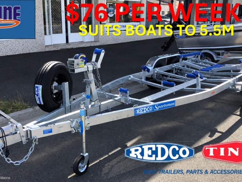 REDCO RS560TMO BRAKED GALVANISED TANDEM BOAT TRAILER TO SUIT BOATS TO 5.5M!