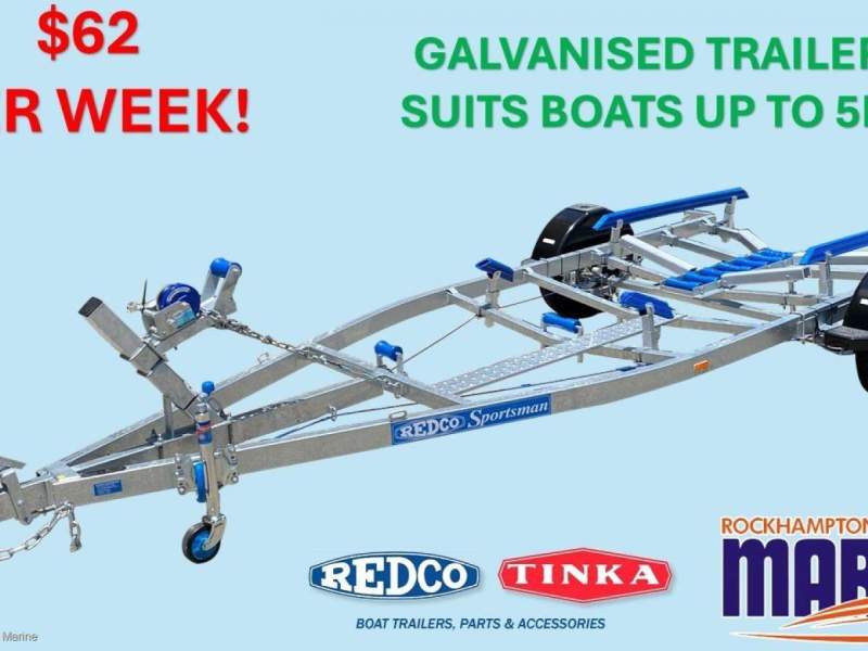 REDCO RS510MO BRAKED GALVANISED BOAT TRAILER TO SUIT BOATS UP TO 5.0M!!