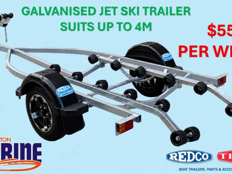 REDCO RE1213WT WAVE RUNNER GALVANISED JET SKI TRAILER TO SUIT UP TO 4.0M!!!