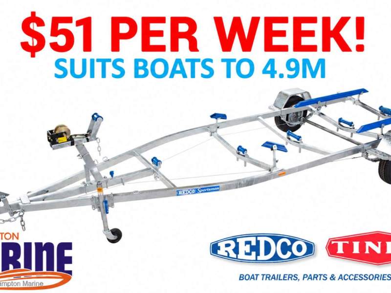 REDCO RE1513MO BRAKED GALVANISED BOAT TRAILER TO SUIT BOATS UP TO 4.9M!!