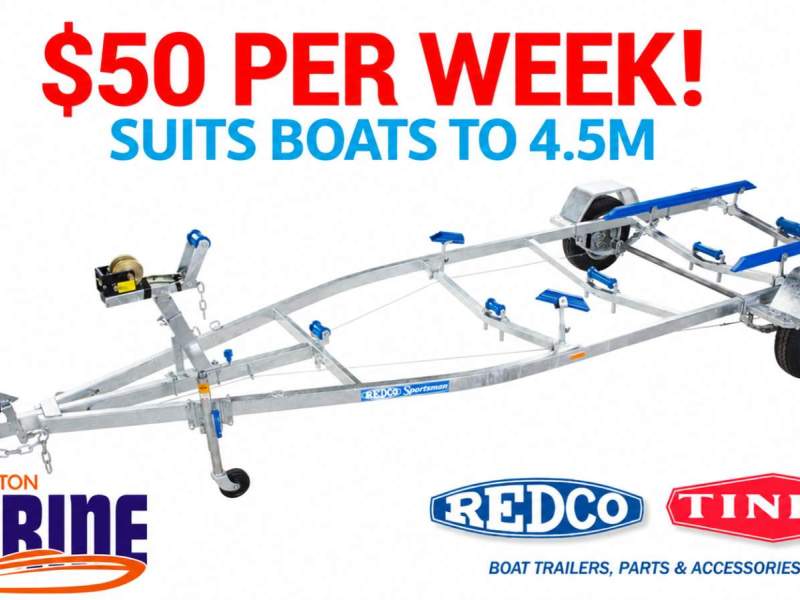 REDCO RE1313MO BRAKED GALVANISED BOAT TRAILER TO SUIT BOATS UP TO 4.5M!!