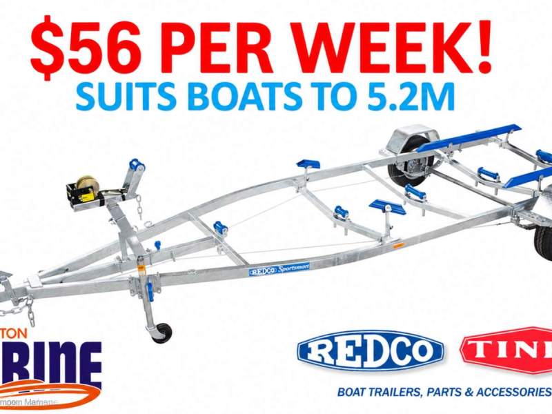 REDCO RE1613MO BRAKED GALVANISED BOAT TRAILER TO SUIT BOATS UP TO 5.2M!!