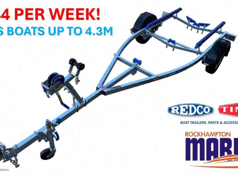 REDCO RES1213S GALVANISED BOAT TRAILER TO SUIT BOATS UP TO 4.3M!!