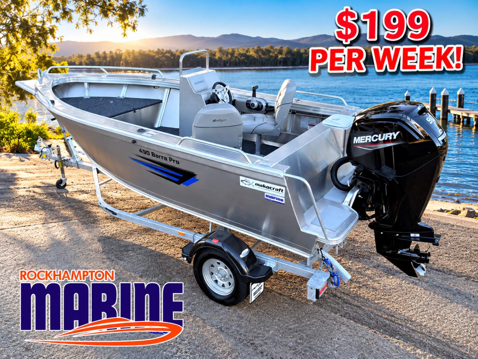 Makocraft 490 Barra Pro Side Console IN STOCK & ON SALE!! READY TO GO NOW!!!