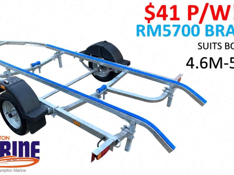 RM BOAT TRAILERS 5700 BRAKED SKID BOAT TRAILER SUITS BOATS 4.6M-5.5M!