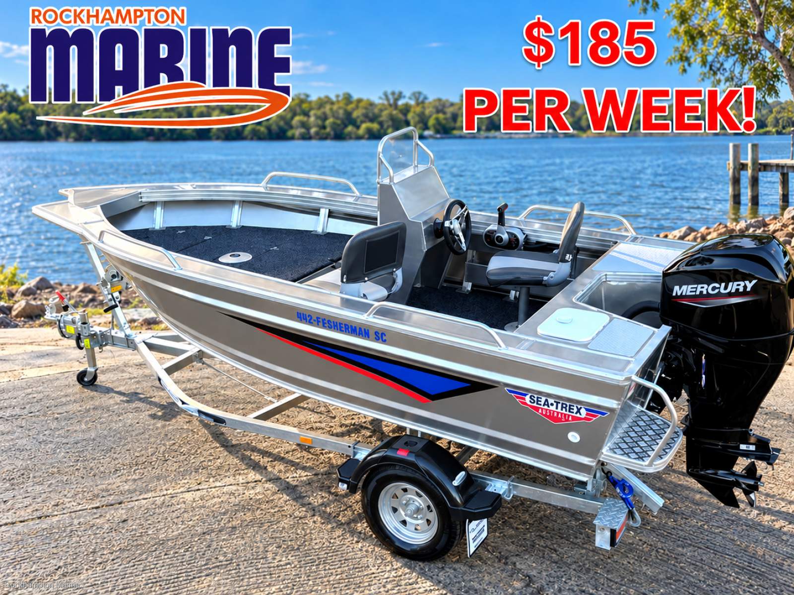 Sea-Trex 442 Fisherman Side Console BOAT PACKAGE IN STOCK NOW AT ROCKHAMPTON MARINE!!!