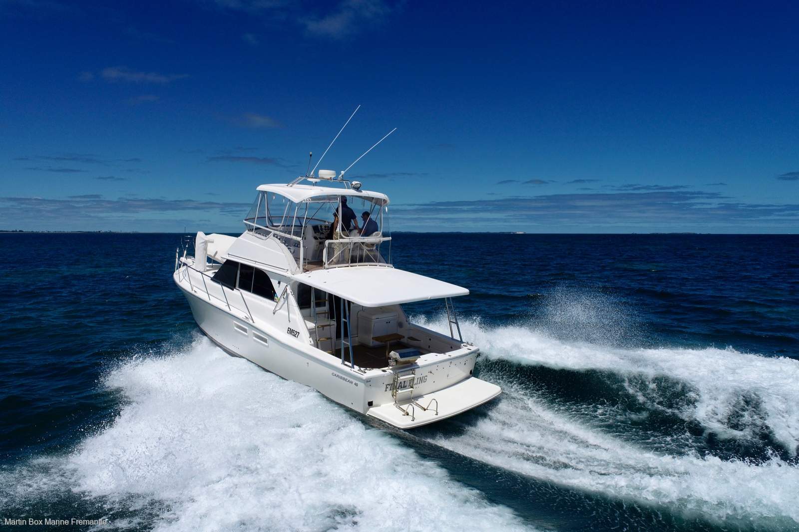 Caribbean 40 Flybridge Cruiser With Digital Controls And Bow Thruster