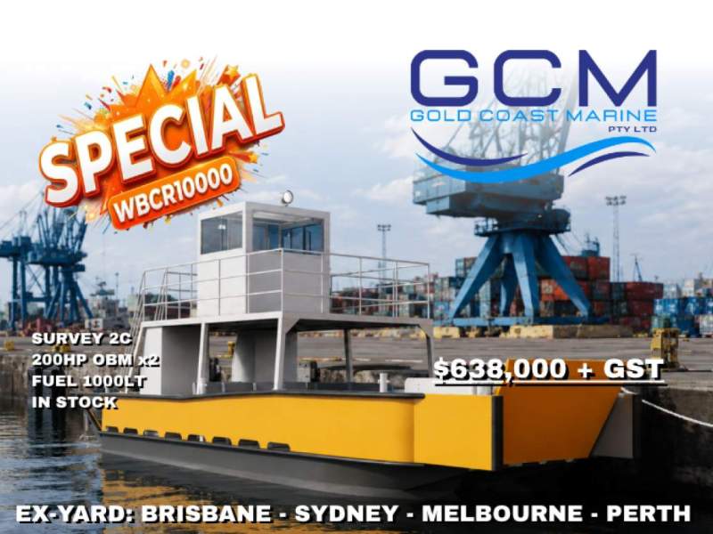 Stalwart Marine WBCR10000 10 Metre Work Boat Catamaran With Ramp