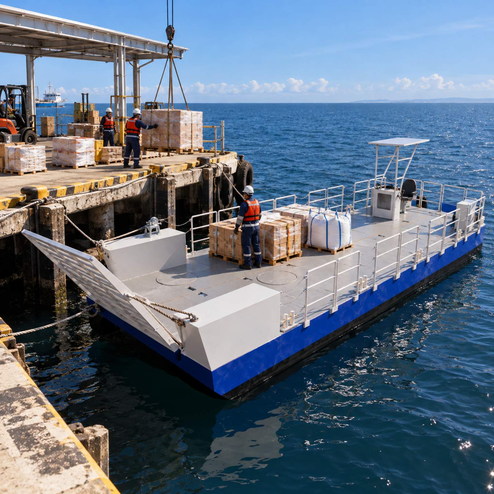Stalwart Marine SPMBR10000 10.00 Metre Self Propelled Modular Barge with Ramp