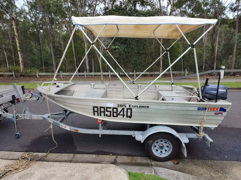 Quintrex 385 Explorer Canopy & Trailer