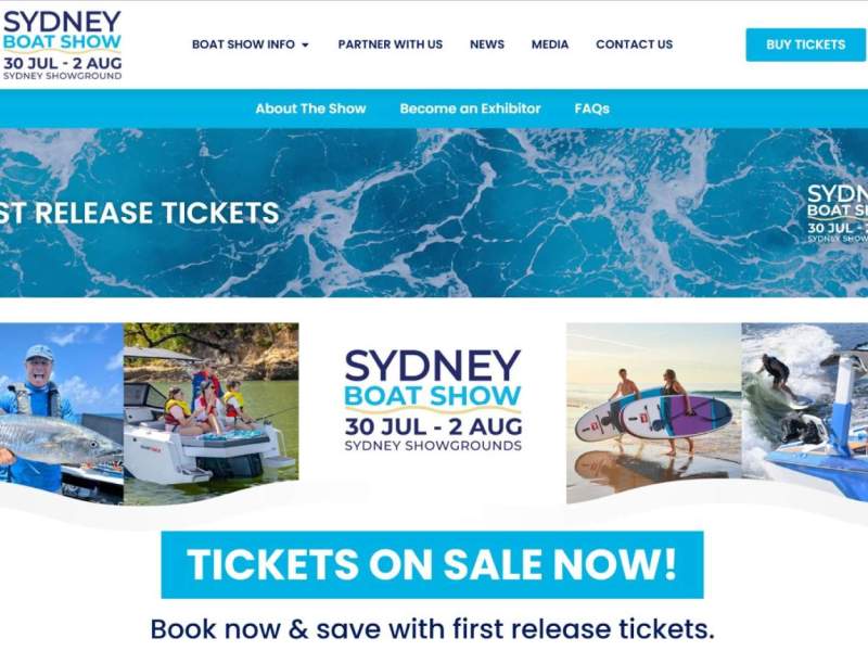 Sydney Boat Show 30 Jul - 2 Aug First Release Tickets On Sale