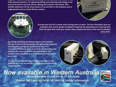 High and Dry boat lifters (South Africa) appoint Searano Marine as Western Australian dealers.