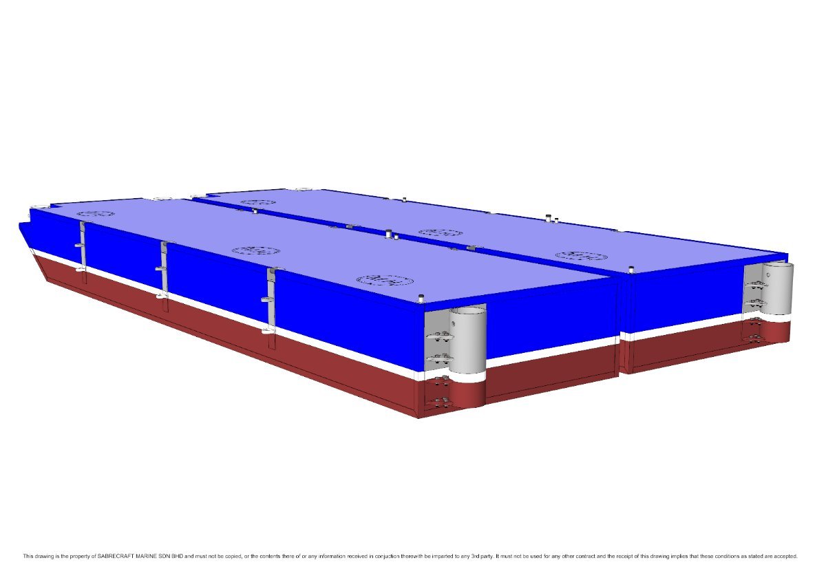 Sabrecraft Marine Road Transportable Deck Barge