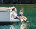 Riviera 57 Enclosed Flybridge:Large Boarding Platform