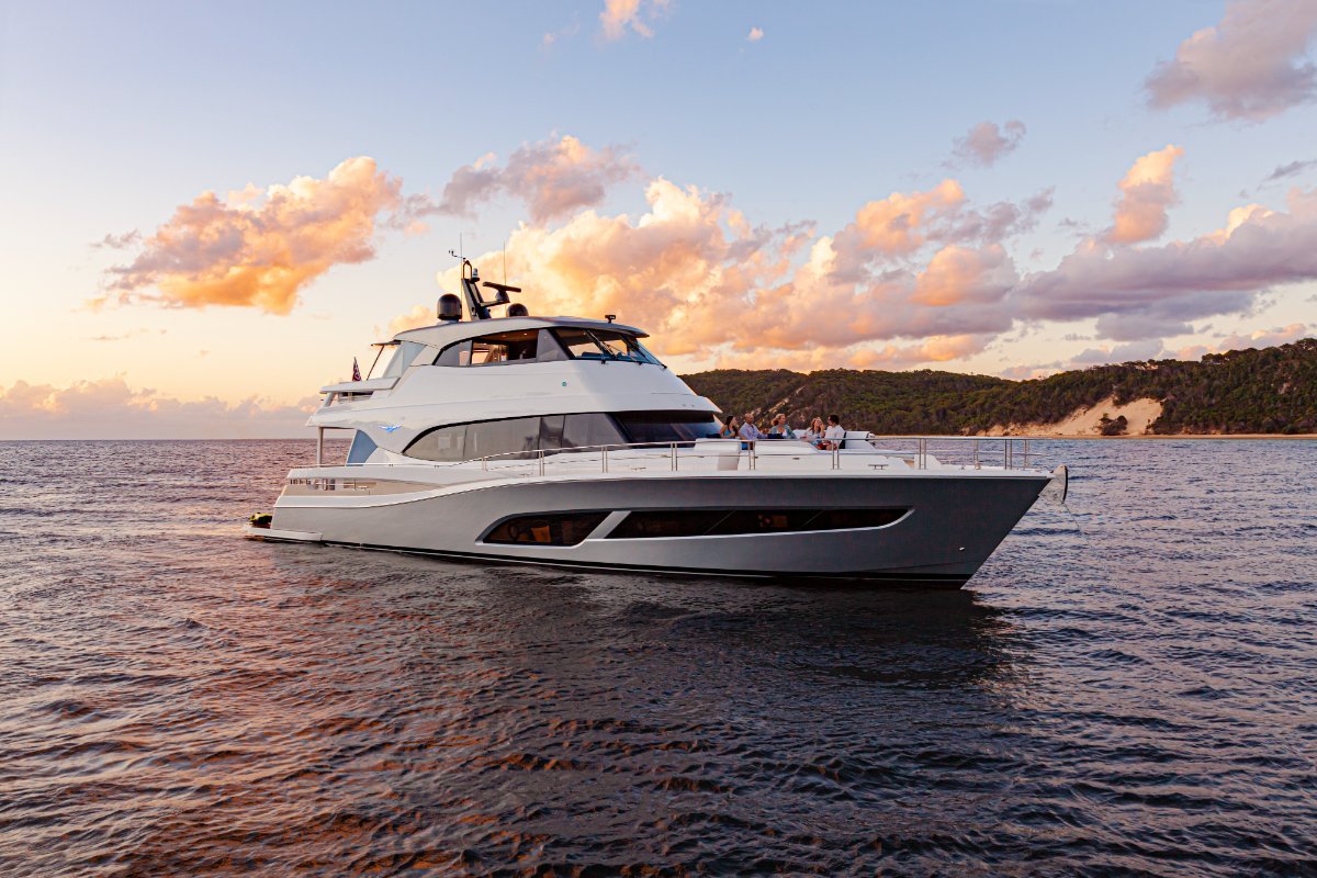 Riviera 78 Motor Yacht Enclosed Bridge Deck